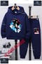 Children's Unisex'Sonic Syh Mavi Tvl' Custom Printed Hooded Sweatshirt and Pants Set