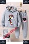 Children's Unisex Special Printed Hoodie and Sweatpants Set with the Text: "Sonic Syh Tekli Isaret Parmk"