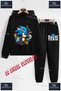 Children's Unisex Special Printed Hooded Tracksuit Set with the Text: "Sonic Yarim Ymrk Sikan"