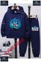 Children's Unisex "Sonic Blue Tvl One Kosan" Special Printed Hooded Tracksuit Set