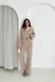 Basic Polo Neck Half Placket Buttoned Knitwear Bottom-Top Set Aw25Au0013 - 5