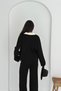 Basic Polo Neck Half Placket Buttoned Knitwear Bottom-Top Set Aw25Au0013 - 5