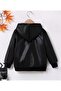 Faux Leather Winter Coat with Plush Details and Kangaroo Pocket - 2