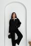 Basic Polo Neck Half Placket Buttoned Knitwear Bottom-Top Set Aw25Au0013
