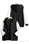 Unisex Snap Closure Hooded Jacket - 2