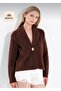 Modiva Women Shawl Collar Button Detailed Beard Fabric Plush Cardigan - 5 Color Options - 3