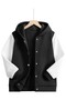 Unisex Snap Closure Hooded Jacket