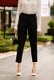 Exclusive Women's Carrot Leg High Waist Lycra Woven Trousers 3096 - 7