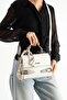 Multi-Compartment Quality Shoulder and Arm Bag with Bow and Belt Detail - 7