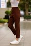 Exclusive Women's Carrot Leg High Waist Lycra Woven Trousers 3096 - 7