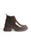 Norivena Brown Women's New Season Flat Patent Leather Elastic Daily Comfortable Fit Boots - 4