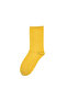 Women's Yellow Cotton Toe-To-Toe Seamless Elastic-Free Cotton Socks - 2