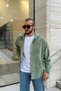 Yotau Men's Oversize Fit Corduroy Long Sleeve Shirt Jacket - 5