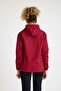 Women's Lined Hooded Burgundy Windbreaker & Raincoat - 5