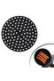 Black Heat Resistant Washable Silicone Oven and Airfryer Round Model Baking Mat 20
