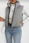 Women's Double-Sided Wearable Pocket Sleeveless Crop Puffer Coat Vest - 3
