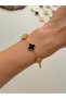 316L Steel Navy Blue Stone Bracelet Women's Bracelet Gold Double-Sided Bracelet - 4