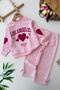 My Little One's Cicileri Los Angeles Heart Printed Colorful Girl's Suit - Pink