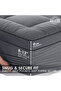 Premium Fitted-Style Mattress Topper 9cm/800GSM with deep pocket and all around elastic - Dark Grey - 2