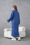 Women's Wide-Fit Long Knit Dress with Front Glass Pearls and Sequin Embroidery - 8