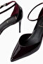 Darcie 80 Purple Patent Leather, Ankle Strap Pointed Toe 80mm Heels Shoes - 4