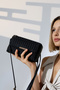 Black Women's Bag with Compartments, Zipper, Magnetic Closure, Crossbody Strap, Shoulder and Hand Bag, Small Size - 3