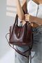 Burgundy Women's Bag Mini Puppy Bag Detailed Crossbody Shoulder Bag and Handbag - 4
