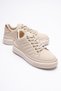 Women's Sneakers Nubuck Gold Detailed Beige Alira