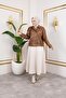 Women's Tan Leather Lined Zippered Jacket - 3