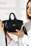 Black Women's Bag Small Size Zippered Crossbody Shoulder and Hand Bag - 4