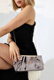 Bronze Women's Chain Strap Portfolio Evening Bag Shiny Shoulder and Hand Bag for Invitations - 3
