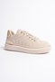 Women's Sneakers Nubuck Gold Detailed Beige Alira - 2