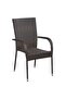 7 Piece Garden Dining Set Poly Rattan Brown - 2