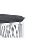 3 Piece Garden Lounge Set with Cushions White Steel - 5