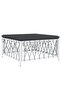 10 Piece Garden Lounge Set with Cushions White Steel - 5