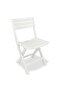 3 Piece Folding Bistro Set Plastic White - 2