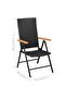9 Piece Garden Dining Set Black and Brown - 3