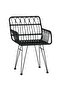 5 Piece Garden Dining Set Black Poly Rattan - 4