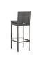 7 Piece Outdoor Bar Set with Cushions Poly Rattan Grey - 5