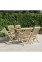 7 Piece Garden Dining Set Grey Solid Wood Teak
