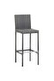 7 Piece Outdoor Bar Set with Cushions Poly Rattan Grey - 2