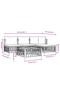 5 Piece Garden Lounge Set with Cushions White Steel - 3