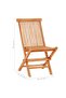 3 Piece Bistro Set with Black Cushions Solid Teak Wood - 3