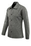 Men's Winter Fabric Gray Cardigan Striped Pattern Classic Fit - 5234g - 4