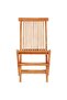 3 Piece Bistro Set with Green Cushions Solid Teak Wood - 4