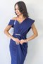 Women's One Shoulder Stone Detailed Draped Midi Length Evening Dress Lilac, Black, Navy Blue, Fuchsia, Green - 2