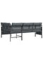 Garden Corner Sofa Anthracite Steel and Textilene - 4
