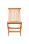 3 Piece Bistro Set with Anthracite Cushions Solid Teak Wood - 4