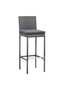 7 Piece Outdoor Bar Set with Cushions Poly Rattan Grey - 4