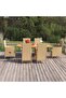 7 Piece Garden Dining Set Poly Rattan Beige